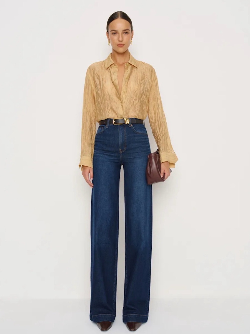 Reformation Bex Super Stretch High Rise Wide Leg Jeans